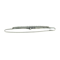 German Made Art Deco Silver Purple & Clear Paste Bar Brooch 06
