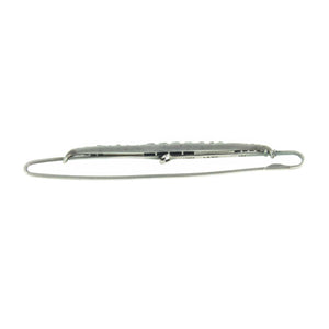 German Made Art Deco Silver Purple & Clear Paste Bar Brooch 06