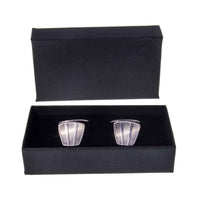Vintage Silver Art Deco Engraved Cuff-Links . c1930 Boxed