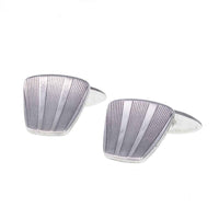 Vintage Silver Art Deco Engraved Cuff-Links . c1930