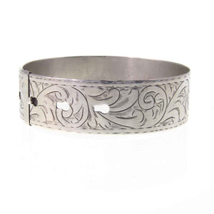 Engraved Sterling Silver 925 Expandable Bangle 003