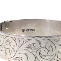 Engraved Sterling Silver 925 Expandable Bangle Chester Hallmark