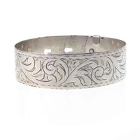 Engraved Sterling Silver 925 Expandable Bangle 005