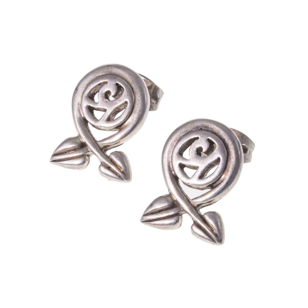 Sterling Silver Stud Earrings - Charles Rennie Mackintosh