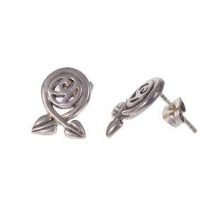 Sterling Silver Stud Earrings - Charles Rennie Mackintosh - Side