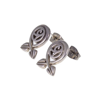 Sterling Silver Stud Earrings - Charles Rennie Mackintosh Inspired