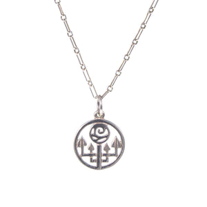 Sterling Silver Pendant & Chain - Charles Rennie Mackintosh Inspired