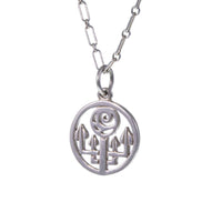 Sterling Silver Pendant & Chain - Charles Rennie Mackintosh Inspired