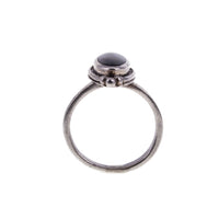Profile of Vintage Boho Style Black Onyx Silver Ring
