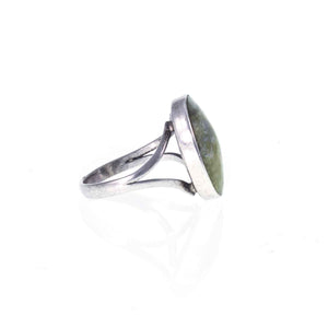 Vintage Connemara Marble Sterling Silver Ring