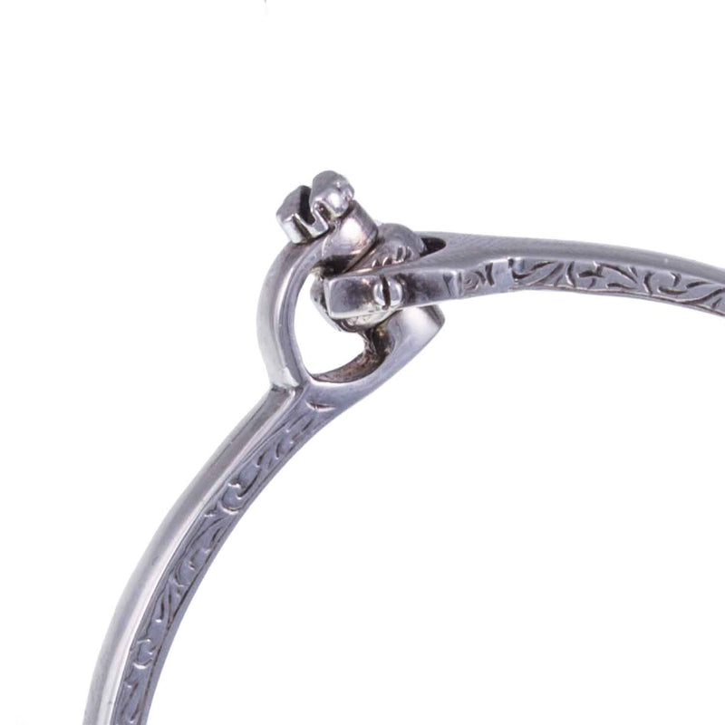 Antique/Vintage Engraved Sterling Silver Bangle/Bracelet.