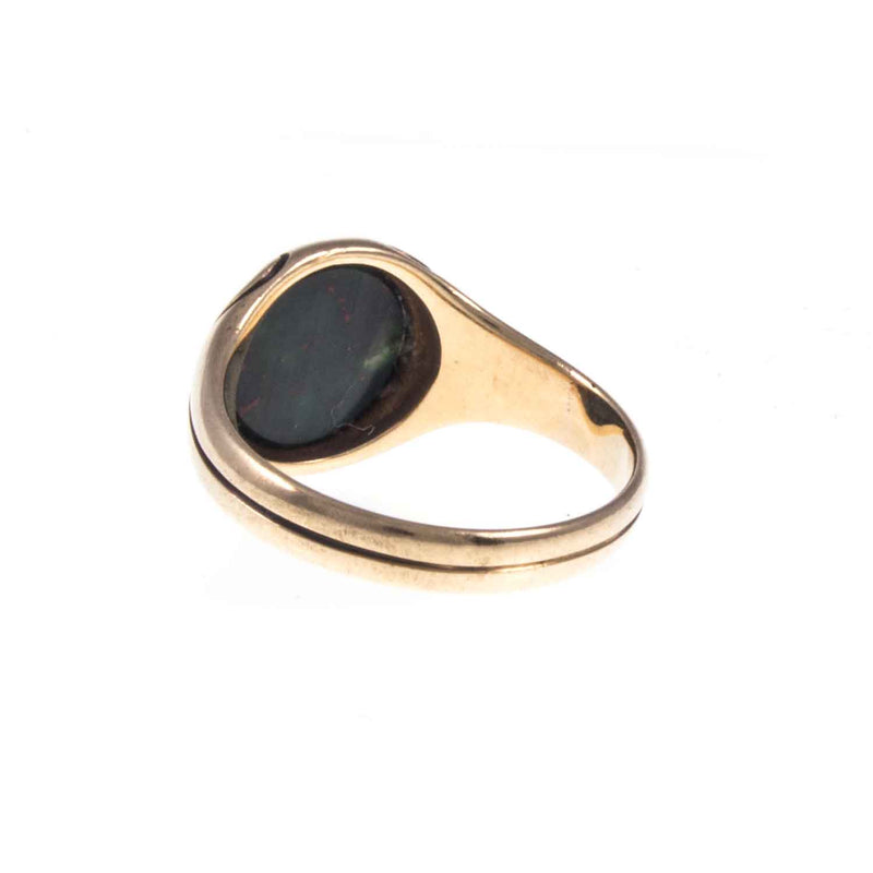 Antique 18ct Gold Bloodstone Signet Ring - Charles Green - Back