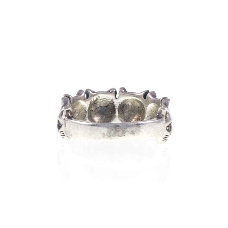 The back of Vintage Silver Cat Ring