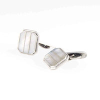 A Pair of Vintage Mother of Pearl Art Deco Men's Cuff Links
