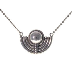 Vintage Art Deco Inspired Silver Necklace