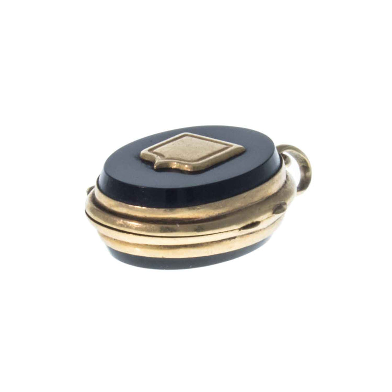French 18ct Gold Antique Mourning Locket