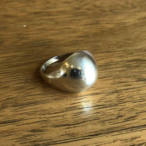 Minimalist Vintage Silver Domed Bombay Ring.
