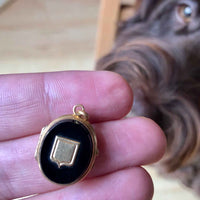 French 18ct Gold Antique Mourning Locket