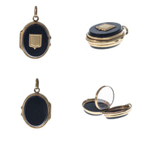 French 18ct Gold Antique Mourning Locket  - All Angles