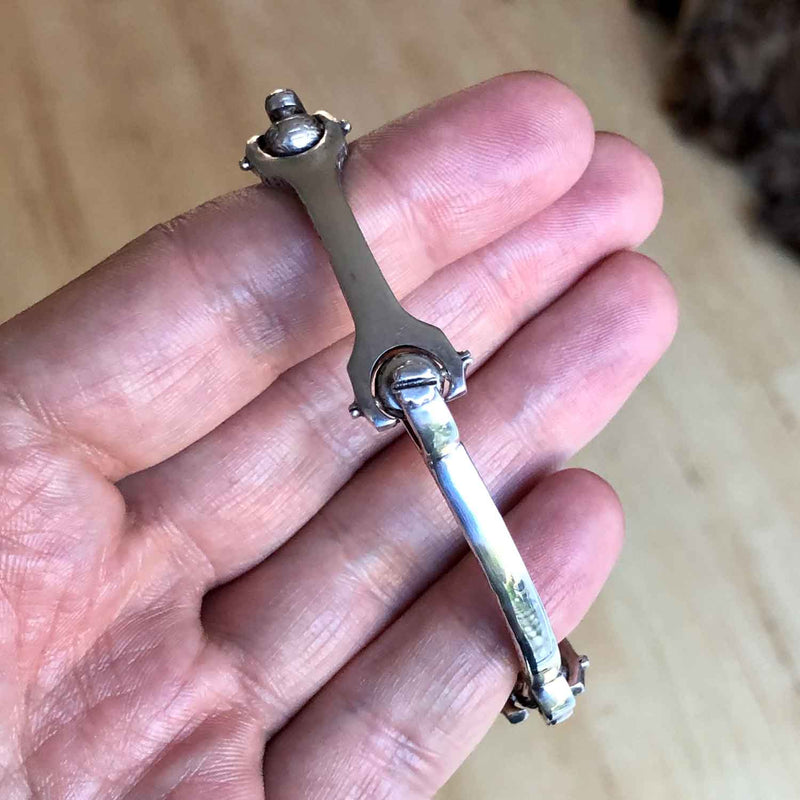 Antique/Vintage Engraved Sterling Silver Bangle/Bracelet.