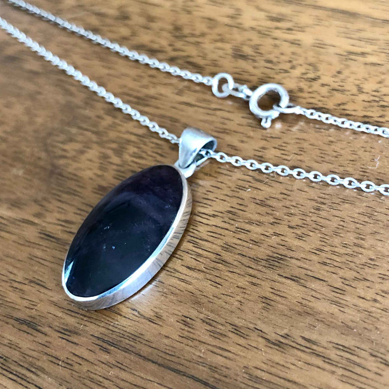 Stunning Vintage Sterling Silver and Genuine Rare Derbyshire Blue John -  Ruby Lane