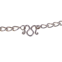 Clasp of Minimalist Vintage Sterling Silver Amber Pendant