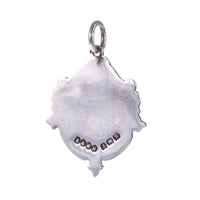 Vintage Silver Watch Fob Medal Pendant 1946 Hallmarked