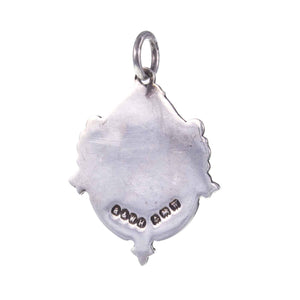 Vintage Silver Watch Fob Medal Pendant 1946 Hallmarked