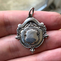 Vintage Silver Watch Fob Medal Pendant 1946