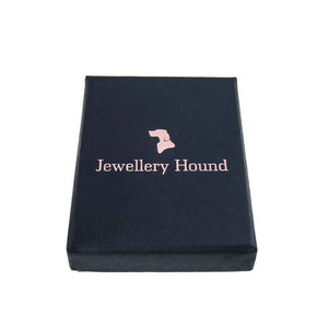 Environmentally friendly black and rose gold Jewellery Hound card board gift box for brooch
