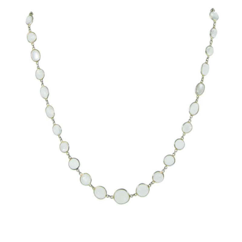Elegant Vintage Bohemian Style Silver Moonstone Necklace
