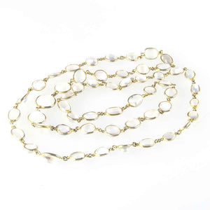 Elegant Vintage Bohemian Style Silver Moonstone Necklace