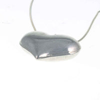 Vintage Puffy Heart Silver Pendant