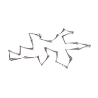 Modernist Hammered Sterling Silver Linked Necklace lying Flat