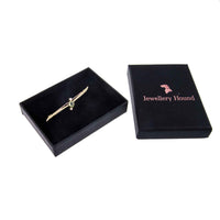 Edwardian 15ct Gold Peridot & Pearl Bar Brooch in Jewellery Hound Box 