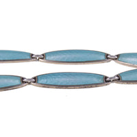 2 rows of Vintage Silver Hans Myhre Pale Blue Guilloché Enamel Bracelet