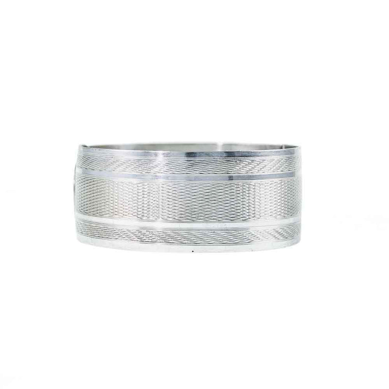 Jewellery Hound Bangles Engraved Wide Vintage Charles Horner Silver Bangle