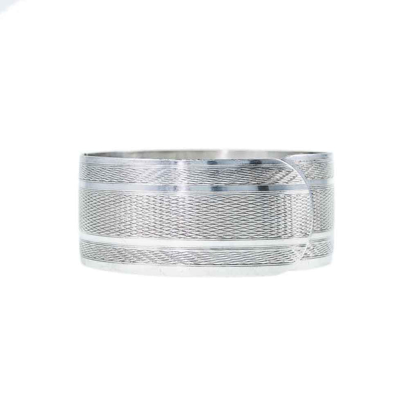 Jewellery Hound Bangles Engraved Wide Vintage Charles Horner Silver Bangle