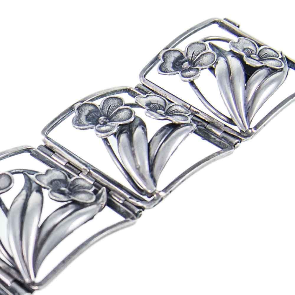 Jewellery Hound Bracelets Floral Vintage Scandinavian Silver Bracelet - Ge-Kå-Smyckek G Kaplan