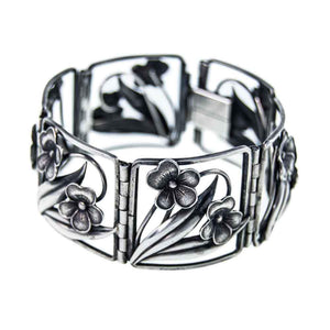 Jewellery Hound Bracelets Floral Vintage Scandinavian Silver Bracelet - Ge-Kå-Smyckek G Kaplan