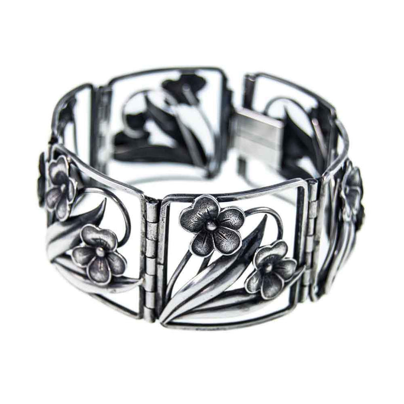 Jewellery Hound Bracelets Floral Vintage Scandinavian Silver Bracelet - Ge-Kå-Smyckek G Kaplan