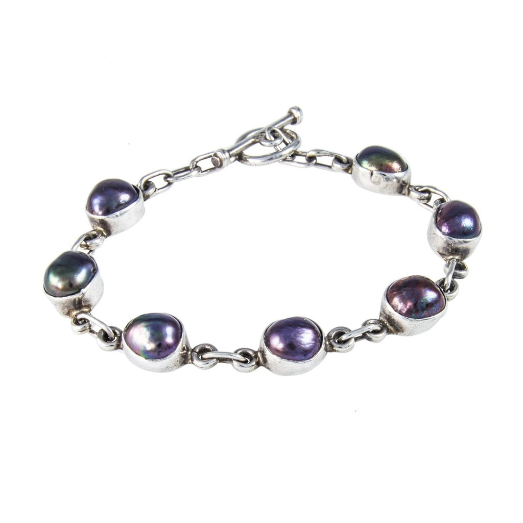 Jewellery Hound Bracelets Vintage Peacock Black Freshwater Pearl Bracelet