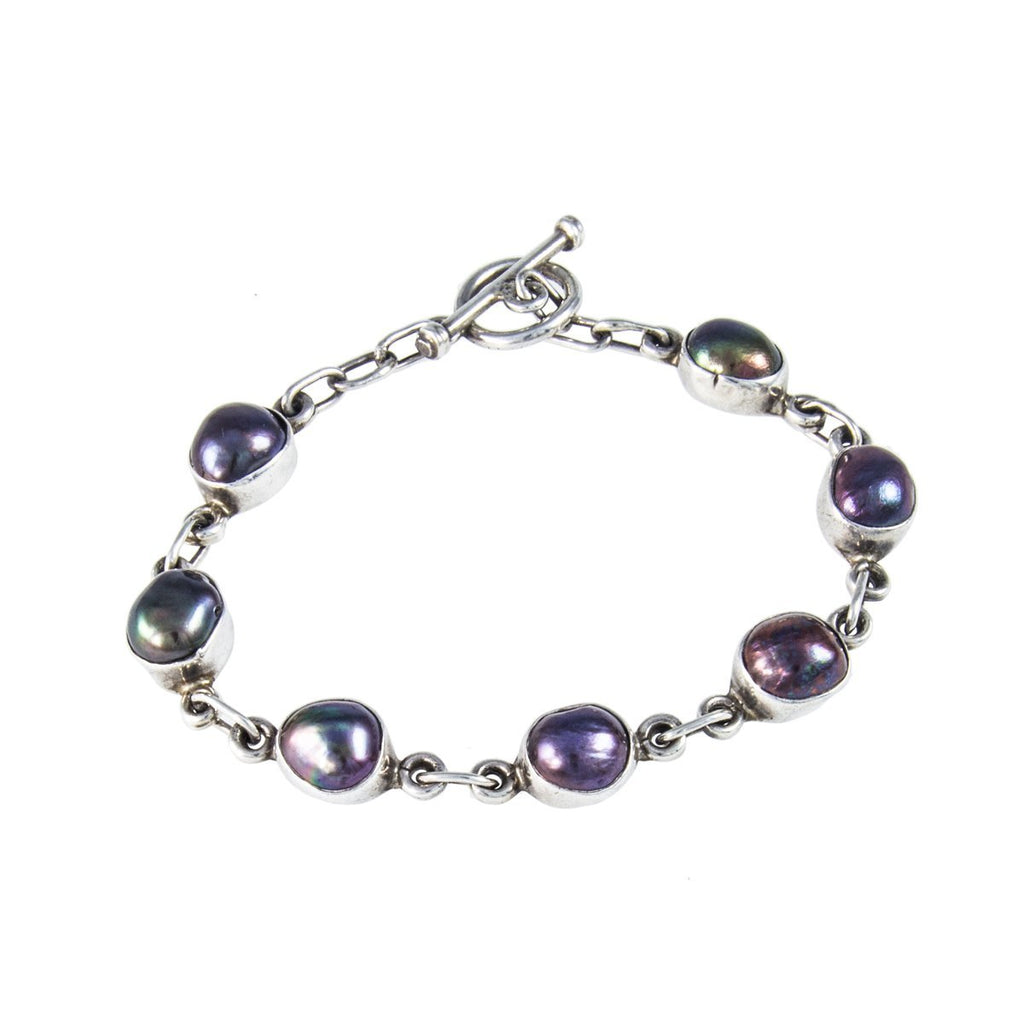 Jewellery Hound Bracelets Vintage Peacock Black Freshwater Pearl Bracelet