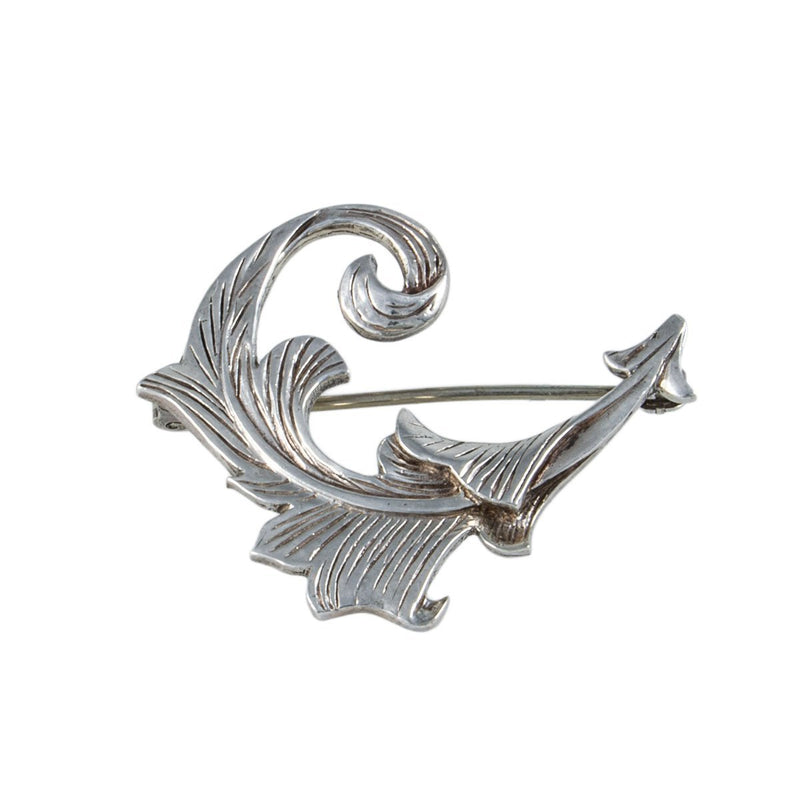 Jewellery Hound Brooches A second hand Small Scottish Sterling Silver Leaf Brooch