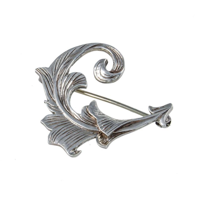 Jewellery Hound Brooches A second hand Small Scottish Sterling Silver Leaf Brooch