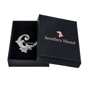 Jewellery Hound Brooches A second hand Small Scottish Sterling Silver Leaf Brooch