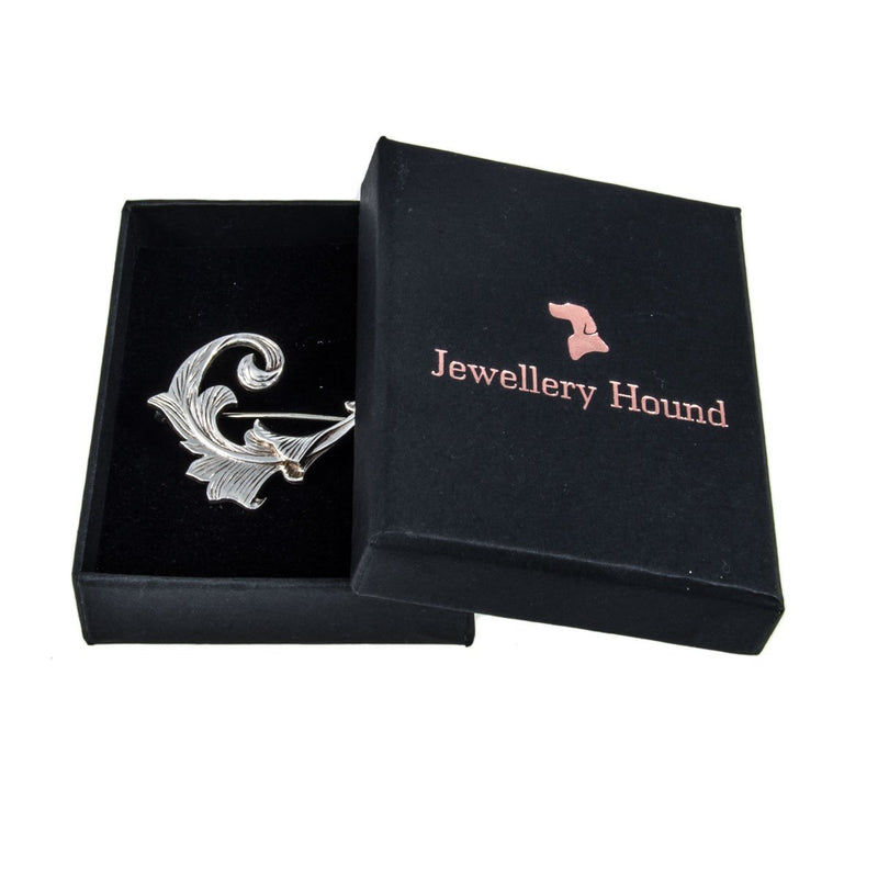 Jewellery Hound Brooches A second hand Small Scottish Sterling Silver Leaf Brooch