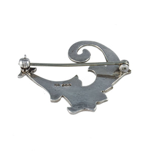 Jewellery Hound Brooches A second hand Small Scottish Sterling Silver Leaf Brooch