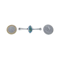 Jewellery Hound Brooches ‘Arts & Crafts’ Silver Enamel Bar Brooch. Circa 1900’s.