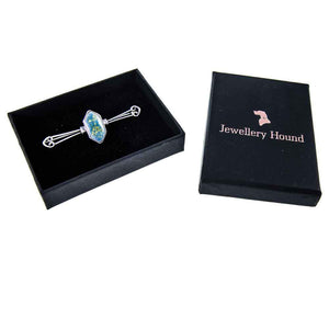 Jewellery Hound Brooches ‘Arts & Crafts’ Silver Enamel Bar Brooch. Circa 1900’s.